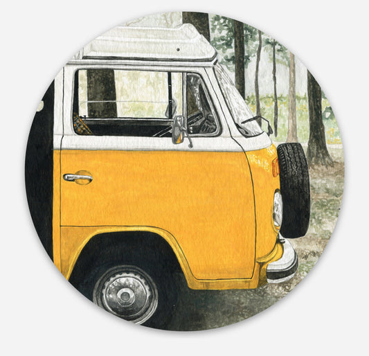 Volkswagen Bus Camping - Sticker